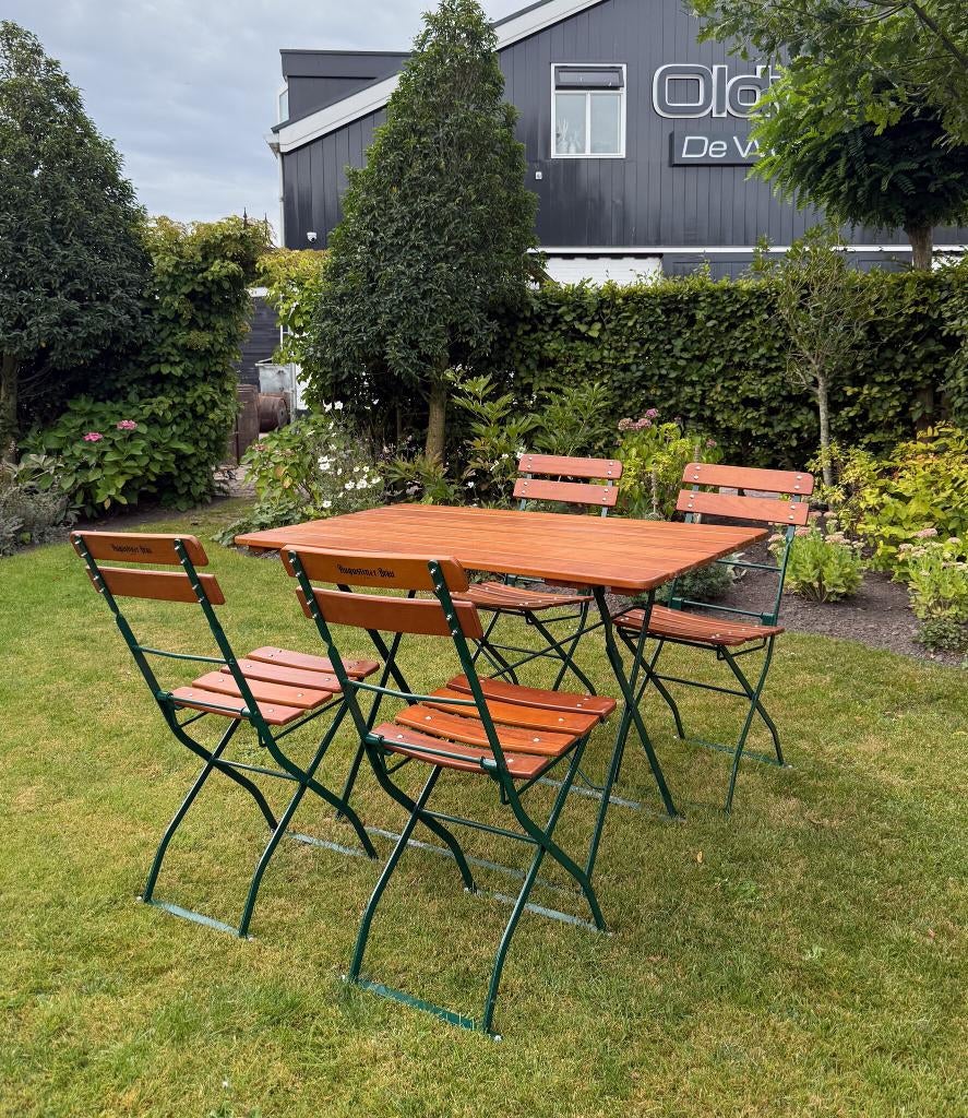 Bistro set | Buiten tafel | Tuinset | Tafel + stoelen, Ophalen, Gebruikt, Overige materialen, 2 zitplaatsen