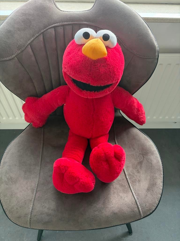 Grote Elmo Knuffel - Sesamstraat, Kinderen en Baby's, Speelgoed | Knuffels en Pluche, Ophalen, Zo goed als nieuw, Overige typen