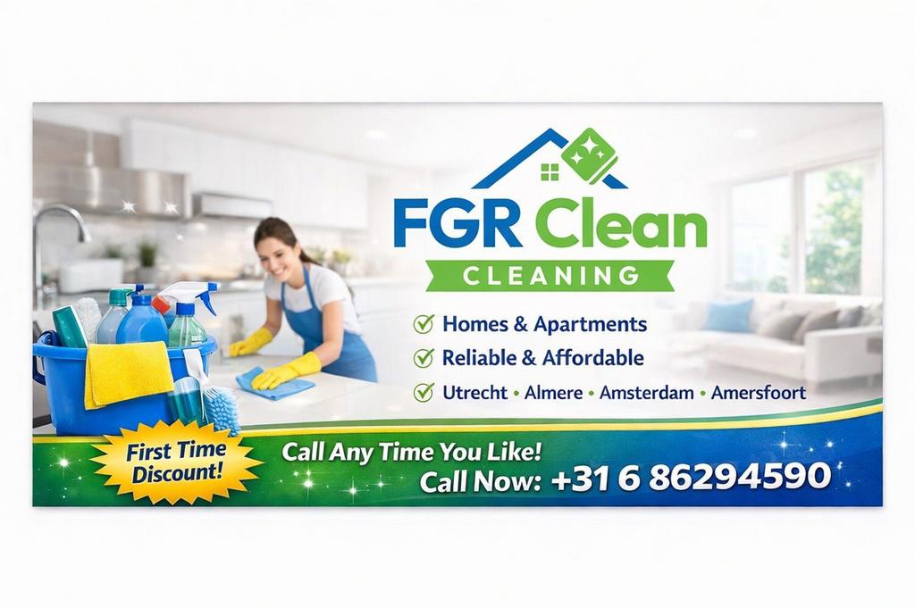 Schoonmaker omgeving Almere, Amsterdam, Utrecht, Amersfoort, Overige vormen, Vanaf 5 jaar, Overige niveaus, 33 - 40 uur