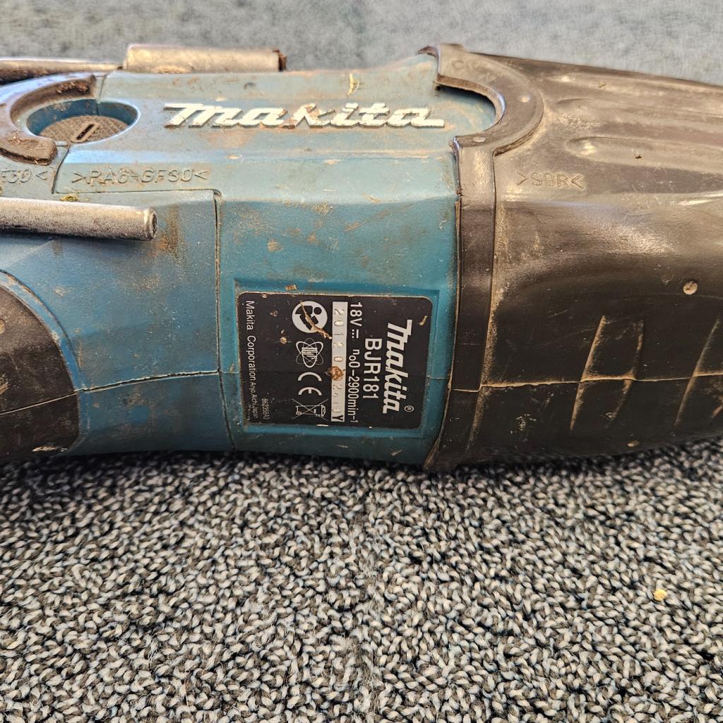 Makita BJR181 18V Reciprozaag Losse Body in Goede Staat, Makita, Zo goed als nieuw, Support@makita.com, Makita Corporation, 3-11-8, Sumiyoshi-cho, 
Anjo, Aichi 446-8502
Japan