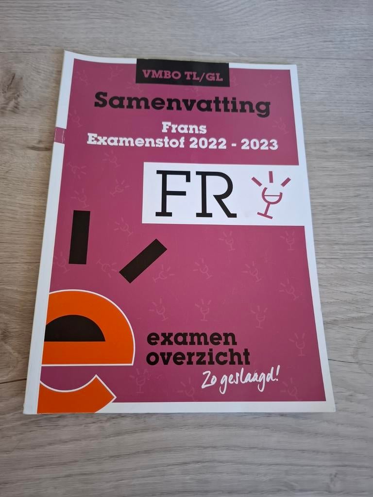 Samenvatting Frans, examenstof, vmbo tl/gl, zgan!, Boeken, Ophalen of Verzenden, Zo goed als nieuw, VMBO, Frans