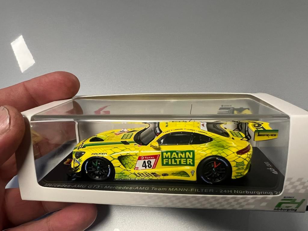 Mercedes-AMG GT3 Team MANN-FILTER 24H Nürburgring 2019, Ophalen of Verzenden, Zo goed als nieuw, Auto's