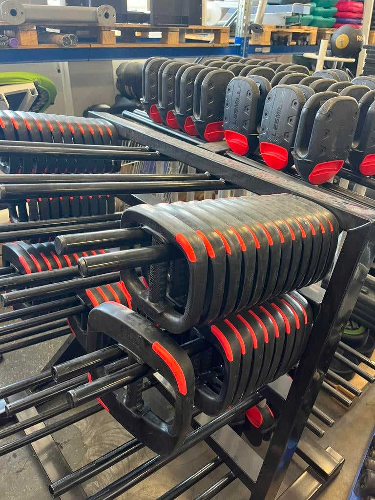 Les mills smartbar rek schijven en stangen, Sport en Fitness, Gebruikt, Smart bar, Les mills, Halterset