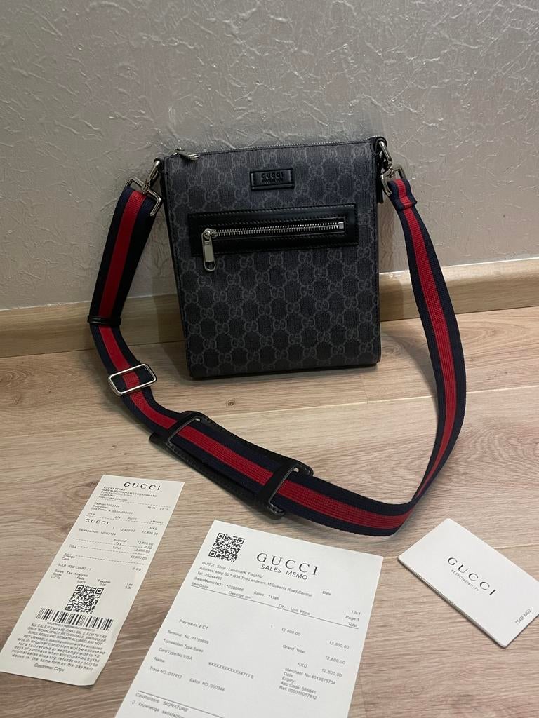 Gucci messenger tas, Sieraden, Tassen en Uiterlijk, Tassen | Schoudertassen, Ophalen of Verzenden, Nieuw, Zwart, Overige merken