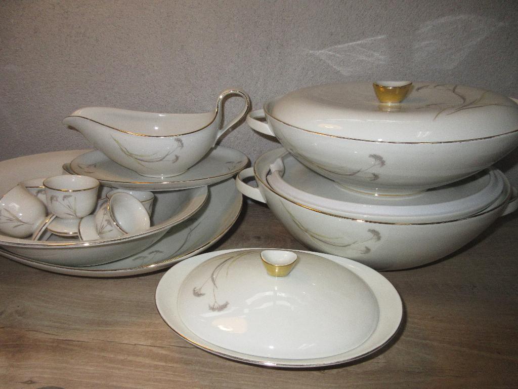 Vintage Eschenbach Bavaria servies schalen met bloemtak, Ophalen of Verzenden
