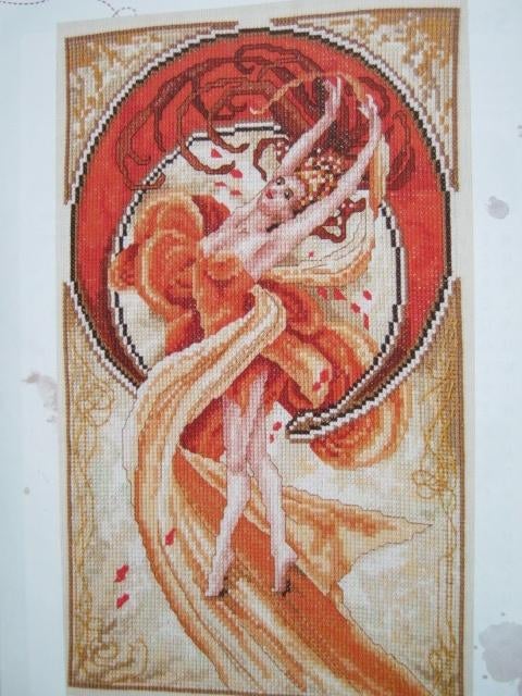 Borduurpatroon  Danseres  nr 6282, Hobby en Vrije tijd, Borduren en Borduurmachines, Verzenden, Nieuw, Handborduren, Patroon