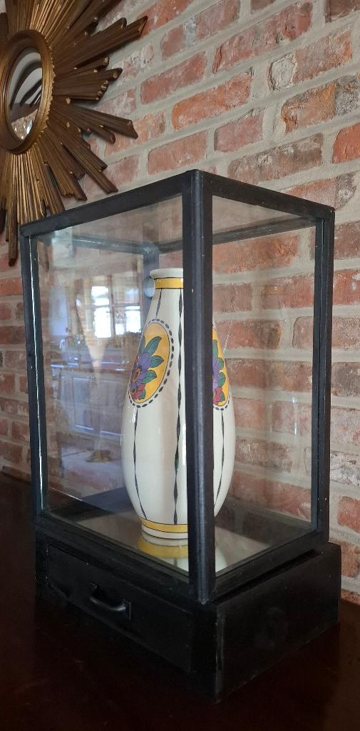 Vintage vitrinekastje - museum vitrine - display, Antiek en Kunst, Ophalen