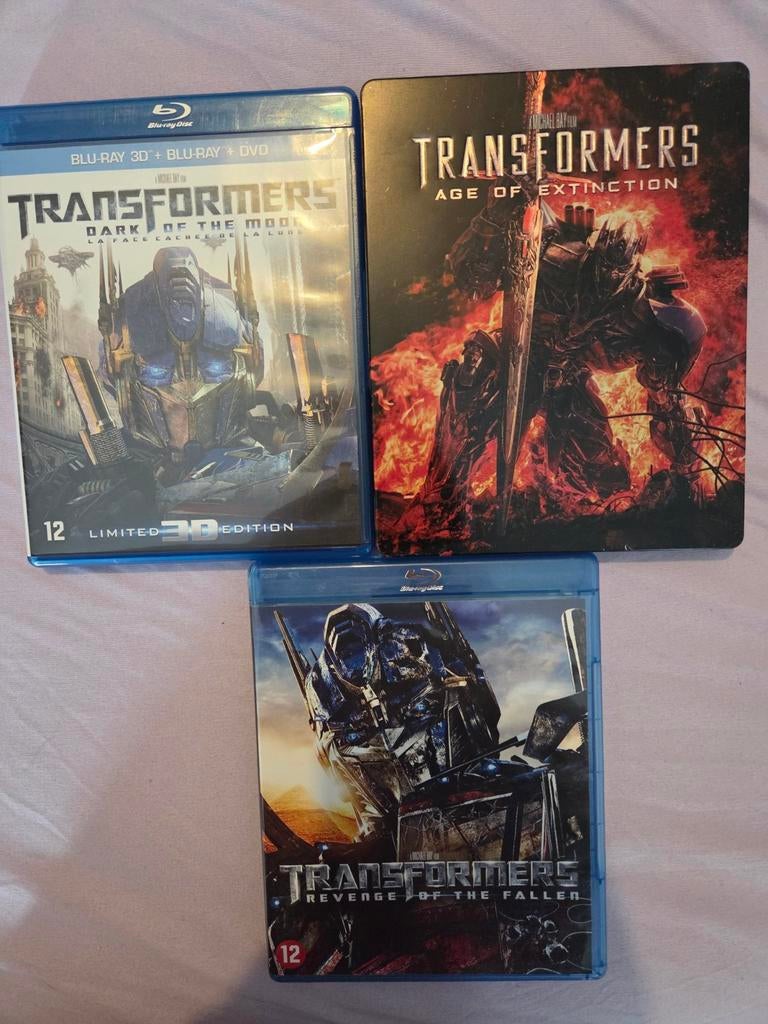 3 X Transformers Blu ray bluray 3d films. 1 steelbook actie, Ophalen of Verzenden, Zo goed als nieuw, Actie