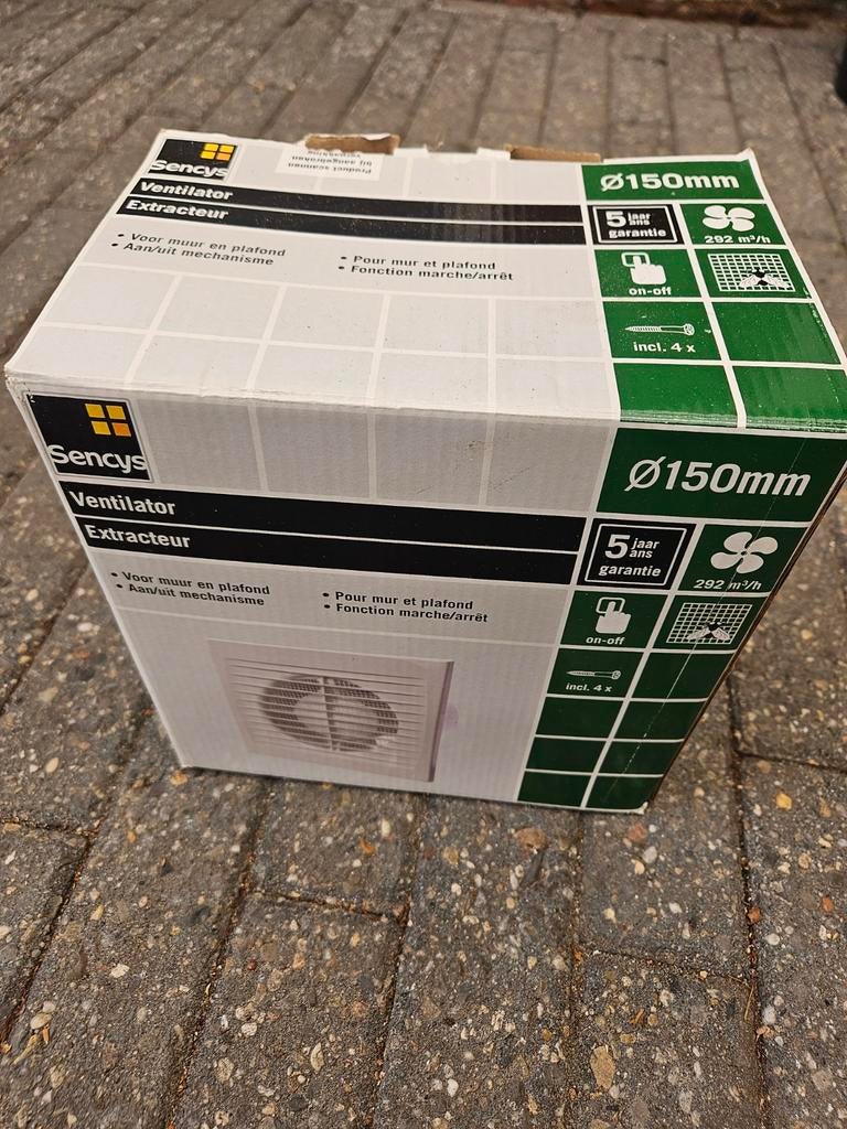 Sencys Ventilator 150mm - Nieuw in doos, Ophalen, Nieuw, Overige