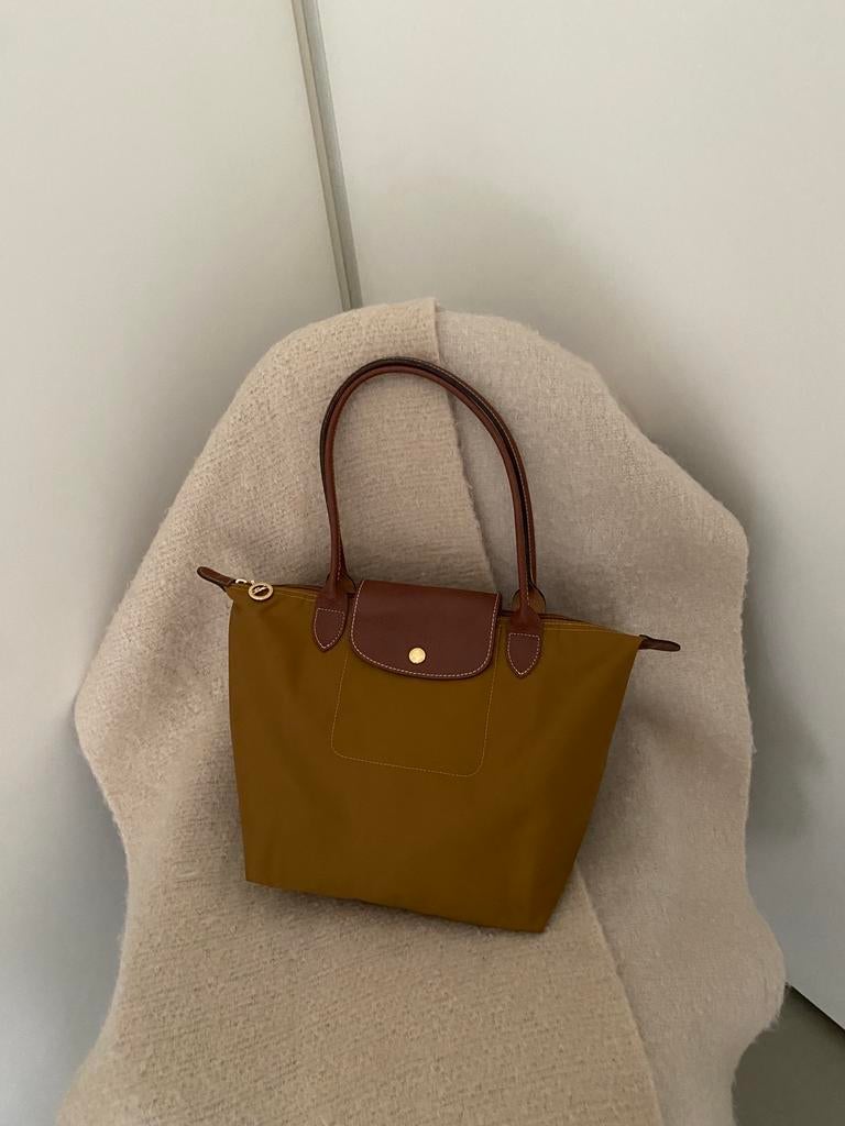 Longchamp origineel Le Pliage nooit gebruikt, Verzenden, Zo goed als nieuw, Geel
