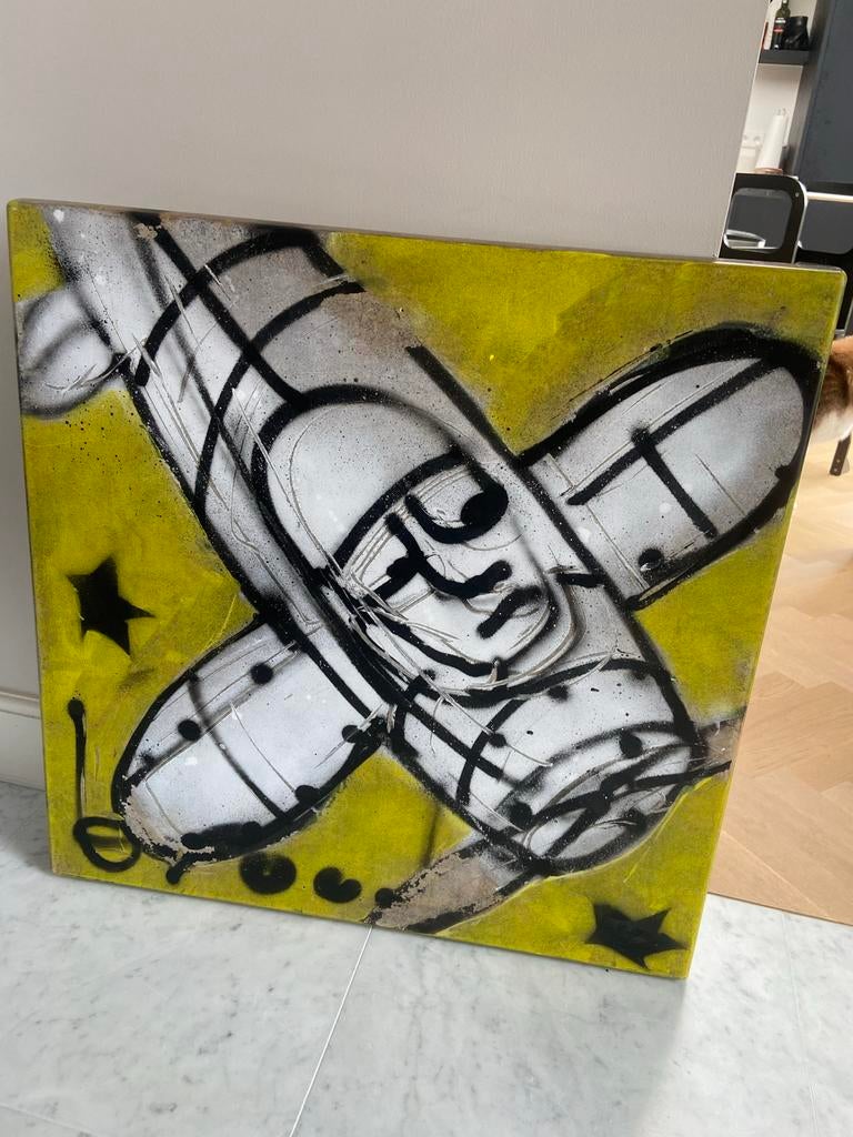 Imitatie schilderij Herman Brood, Ophalen