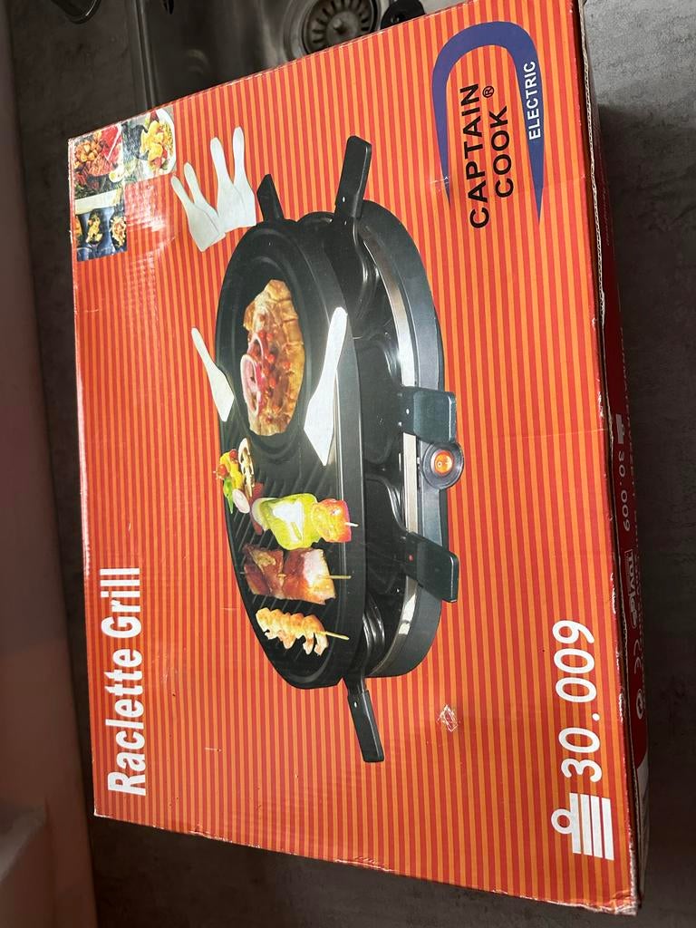 Gourmetstel / Raclette Grill - Captain Cook, Witgoed en Apparatuur, Ophalen of Verzenden, Nieuw, 8 personen of meer