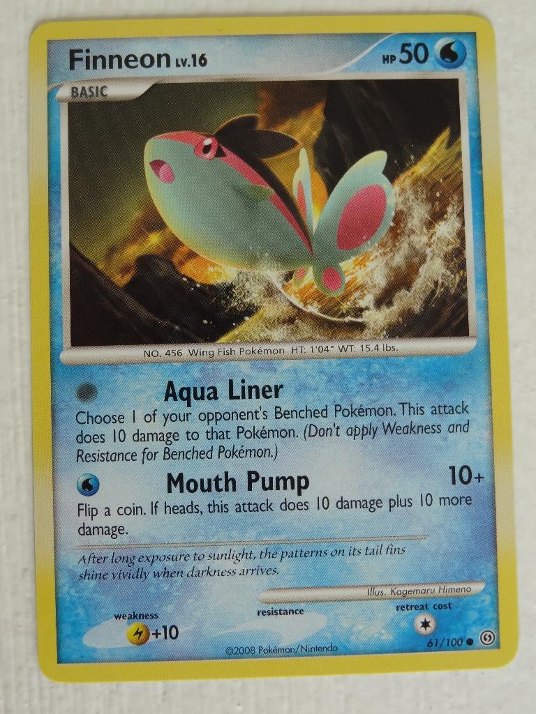 Pokémonkaart Finneon LV. 16 61/100 >Snelle Verzending<, Ophalen of Verzenden, Zo goed als nieuw, Losse kaart
