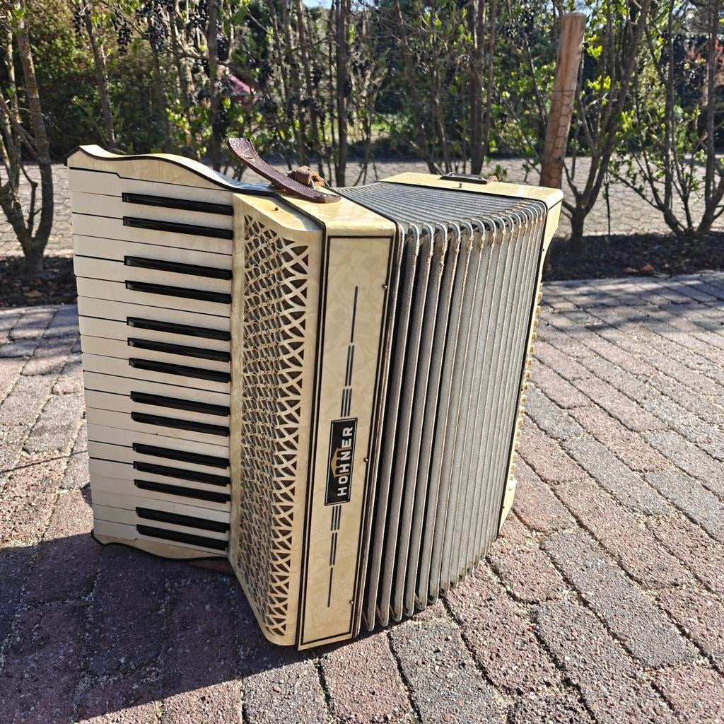 Hohner Verdi II accordeon, Gebruikt, Met koffer, Hohner, 120-bas