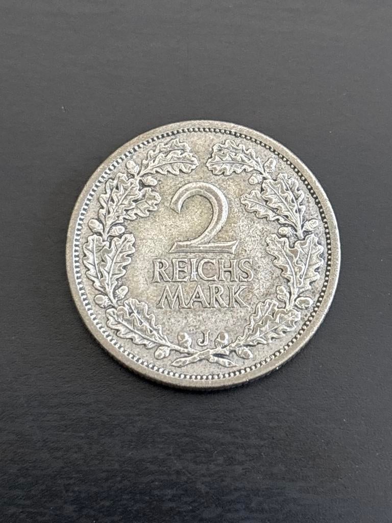 2 Reichsmark munt uit 1926, Postzegels en Munten, Munten | Europa | Niet-Euromunten, Ophalen of Verzenden, Duitsland, Losse munt