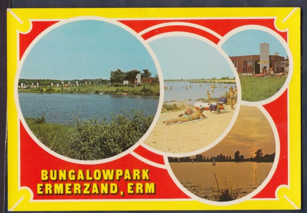 Erm 4 cirkels Bungalowpark Ermerzand gelopen 1978, Verzenden, 1960 tot 1980, Gelopen, Drenthe
