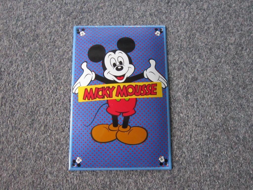 MICKEY MOUSE EMAILLE RECLAMEBORD, Verzamelen, Ophalen, Gebruikt, Reclamebord