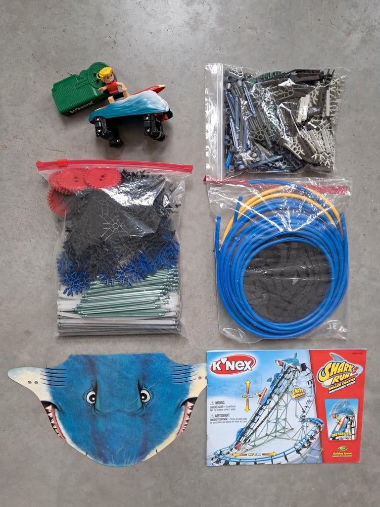 K'nex #13057 Shark Run rollercoaster, Kinderen en Baby's, Speelgoed | Bouwstenen, Ophalen of Verzenden, Zo goed als nieuw, K'nex