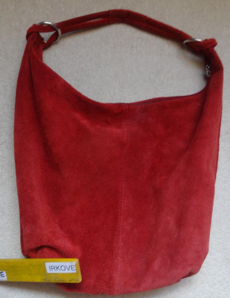 RODE SUEDE BUIDEL ITALIAANSE SCHOUDER TAS * Nieuw! *, Overige merken, Verzenden, Nieuw, Leer