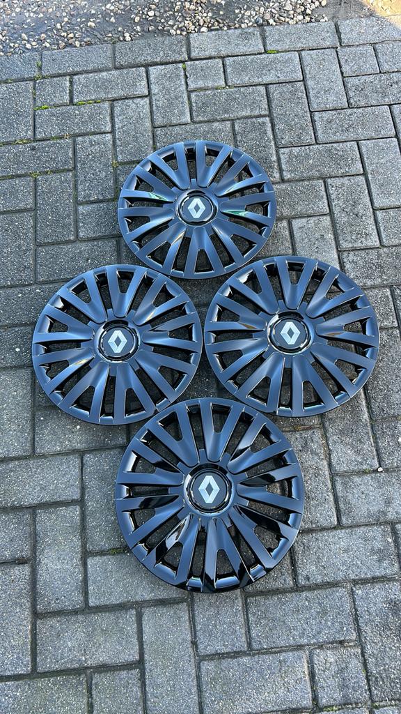 Set Zwarte Renault Wieldoppen 16 inch, Auto diversen, Ophalen of Verzenden, Nieuw