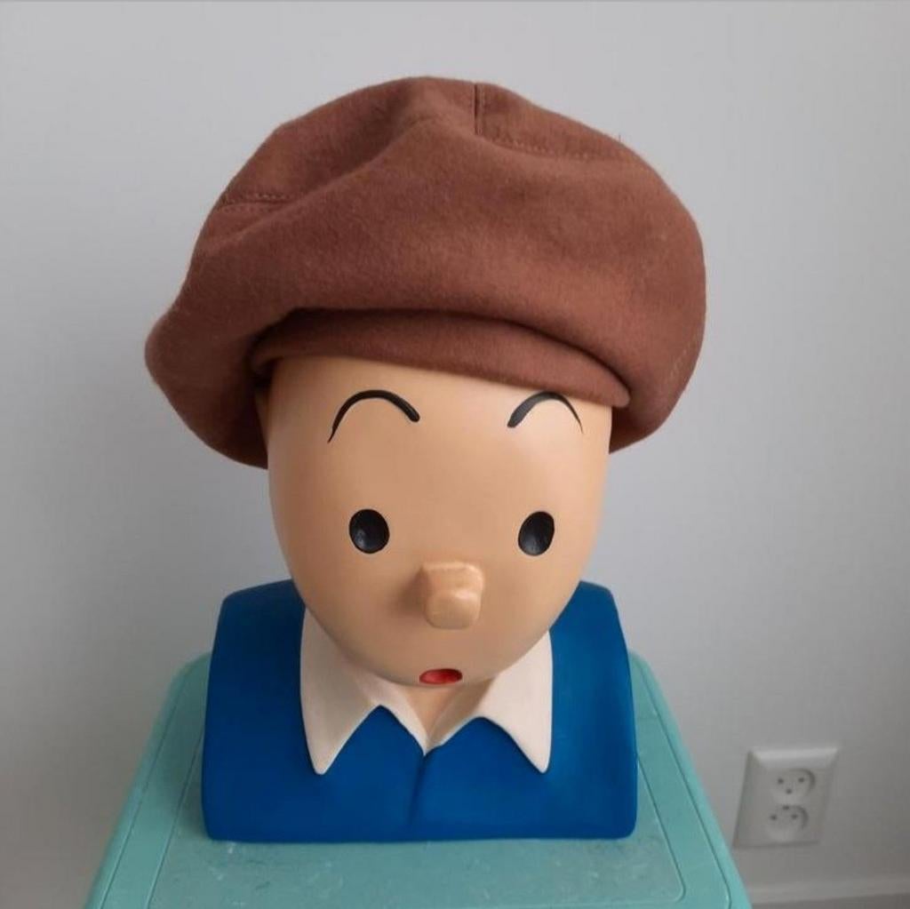 Lichtbruin dameshoedje dame hoed hoedje vintage oud, Ophalen of Verzenden