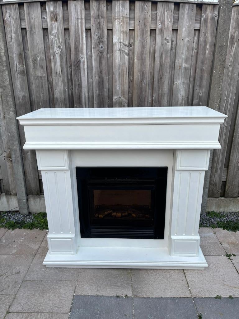 Elektrische sfeerhaard AJ55 met schouw, Ophalen, Gebruikt, Inbouwhaard, Elektrische haard