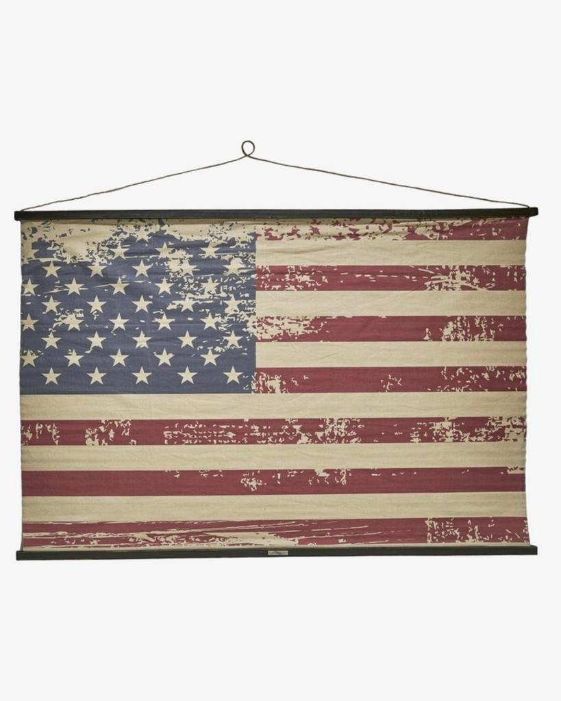Riviera Maison, Stars And Stripes Flag Wall Deco, XXL doek, Ophalen, Zo goed als nieuw