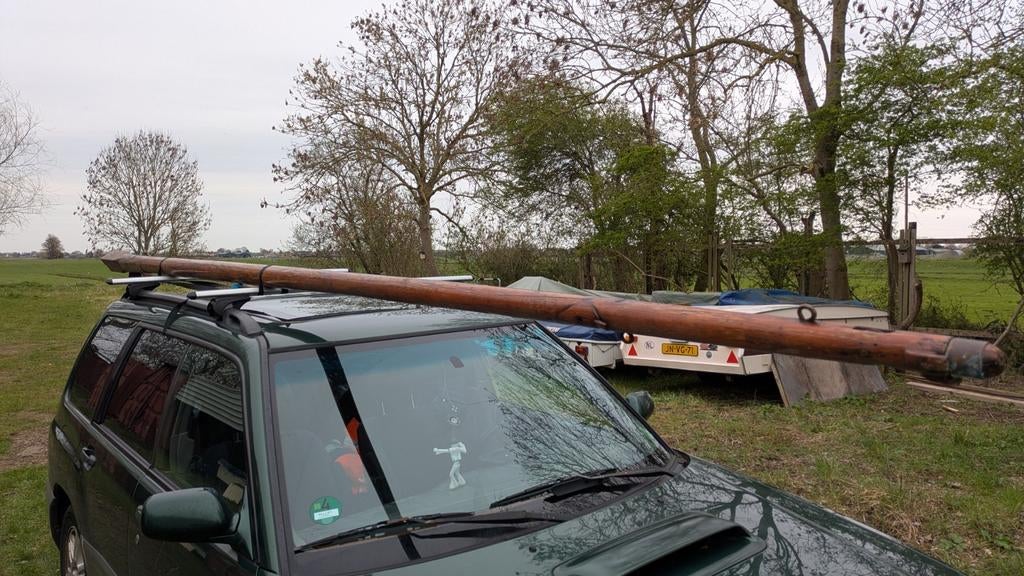 Houten mast, Ophalen, Gebruikt, Zeilboot