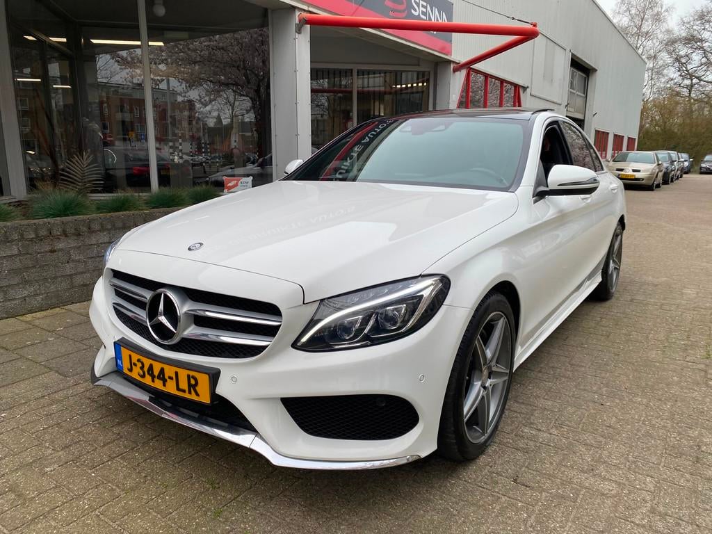 Mercedes-Benz C-klasse 180 AMG pakket - Pano - Burmester - I, Achterwielaandrijving, Gebruikt, USB, Wit