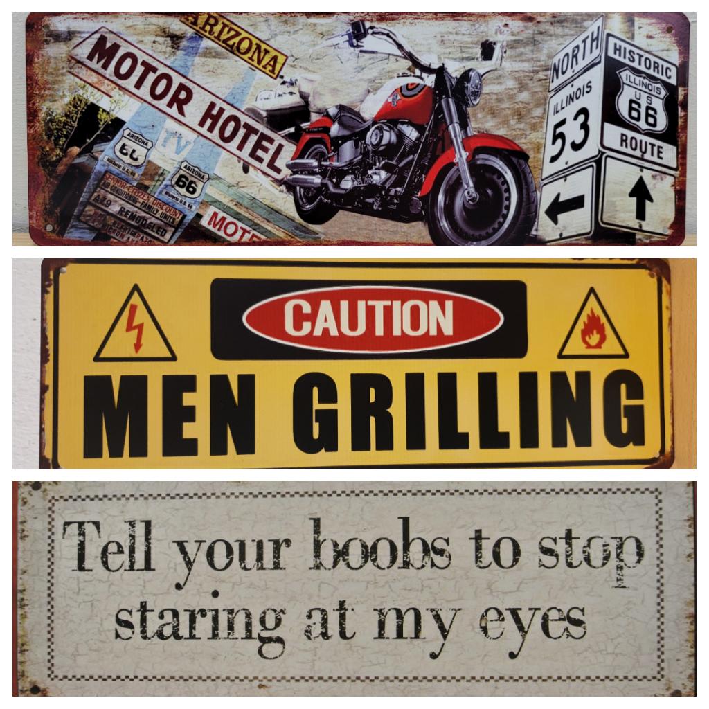 King of the Grill bbq reclamebord van metaal wandbord deco, Info@deconoord.nl, Deco Noord, Nieuw, Ophalen of Verzenden