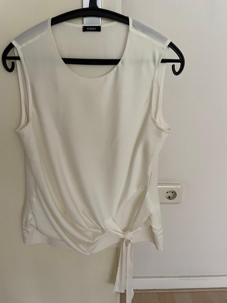 Purdey - Gebroken witte mouwloze top maat 36, Wit, Ophalen of Verzenden, Zo goed als nieuw, Purdey