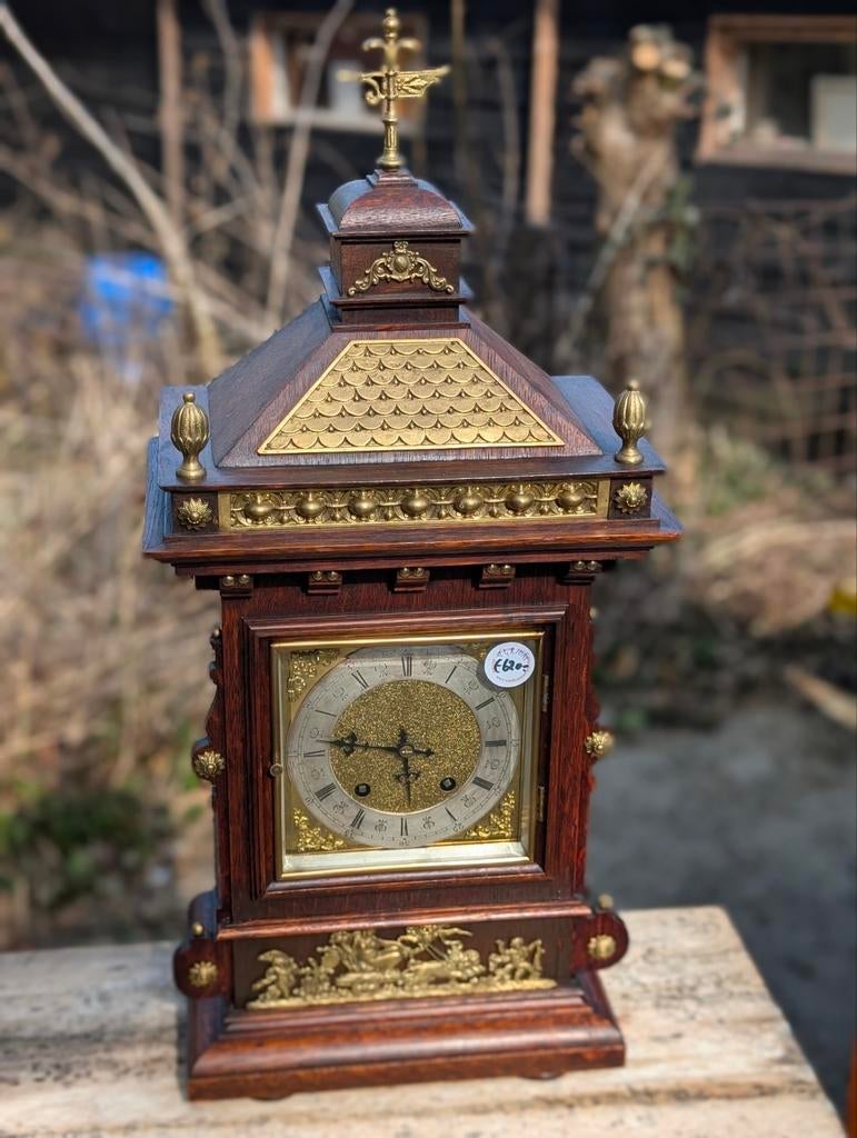 Antieke tafel klok lenzkirch 66 hoog €620, Antiek en Kunst, Antiek | Klokken, Ophalen