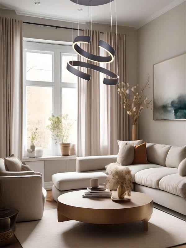 Light Trend LUX-Circle Design lamp in Brons, Zwart of Goud, Huis en Inrichting, Lampen | Hanglampen, Modern Design, Verzenden