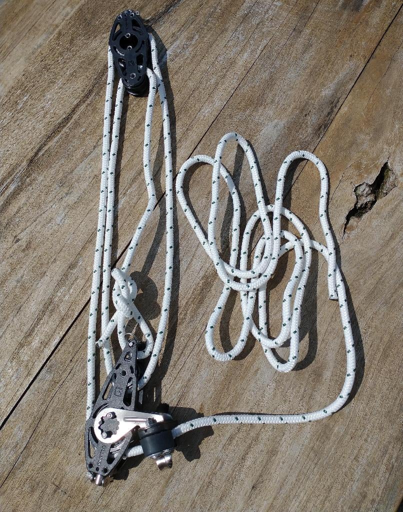 Complete set blokken voor voorlijk, begrenzer en schoot, Watersport en Boten, Ophalen of Verzenden, Nieuw, Lijn of Blok