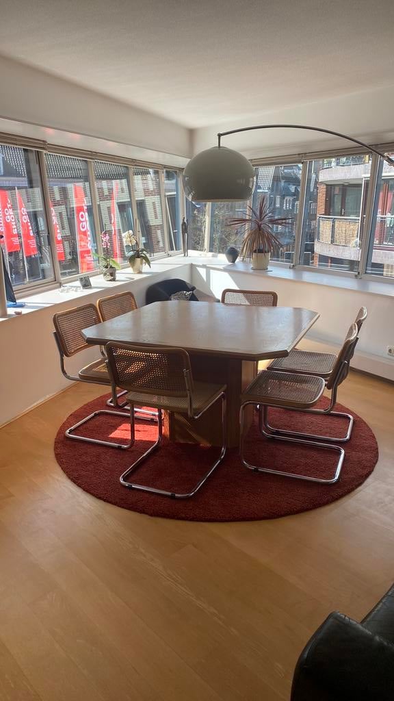 6x Thonet stijl Ceasca Breuer buisframe stoelen plus tafel, Huis en Inrichting, Stoelen, Ophalen