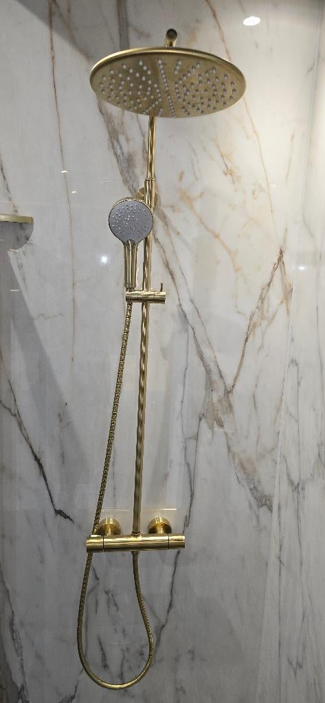 Damixa Silhouet doucheset mat messing - showmodel, Ophalen, Nieuw, Douche