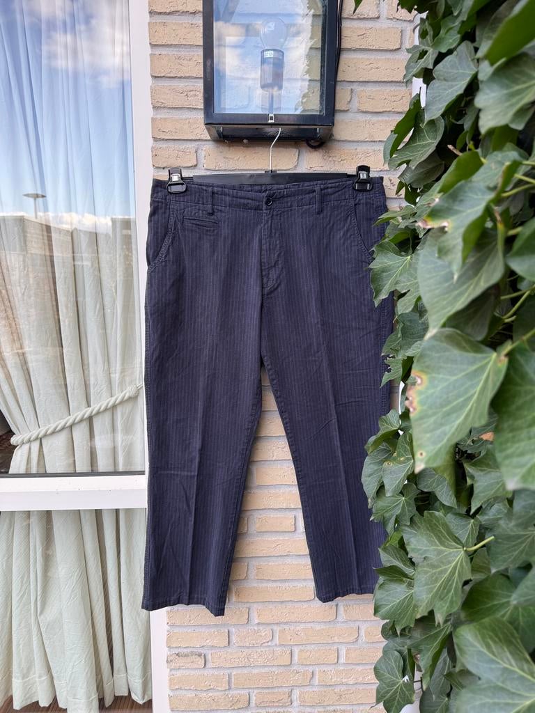 McGregor broek | blauw streep | maat 36/34, Ophalen of Verzenden, Gedragen, Maat 52/54 (L), Blauw