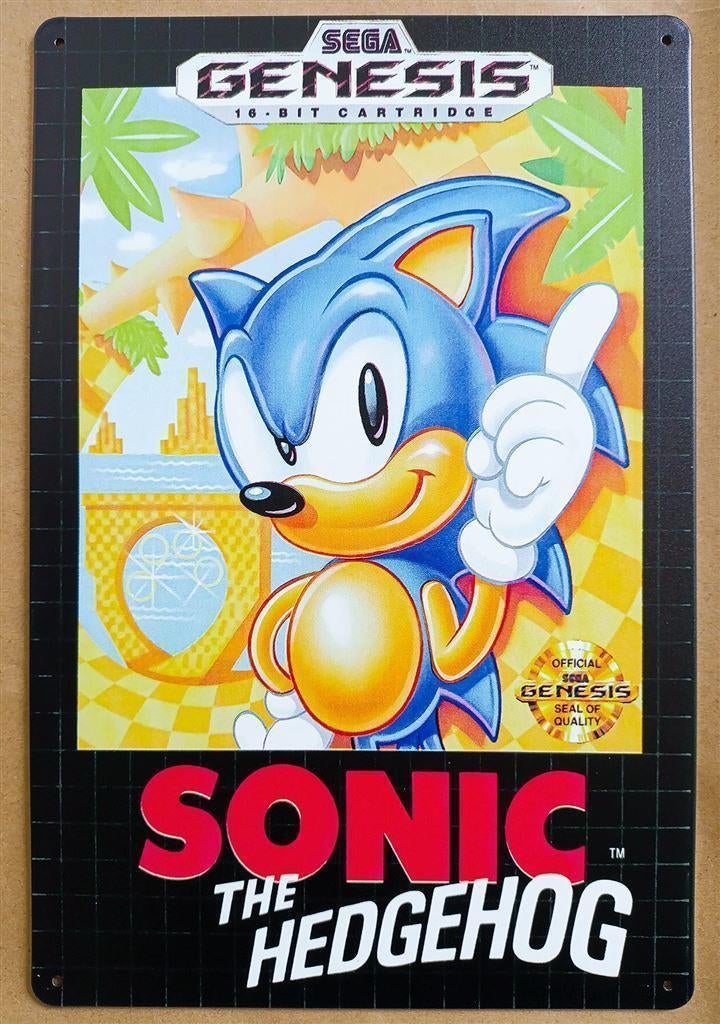 SONIC THE HEDGEHOG | SEGA METALEN Wandbord Poster, Avontuur en Actie, Verzenden, 1 speler, Nieuw