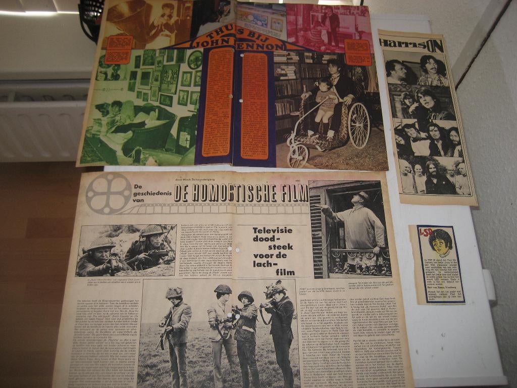 the beatles poster artikelen knipsels, Ophalen of Verzenden, 1980 tot heden, Knipsel(s)