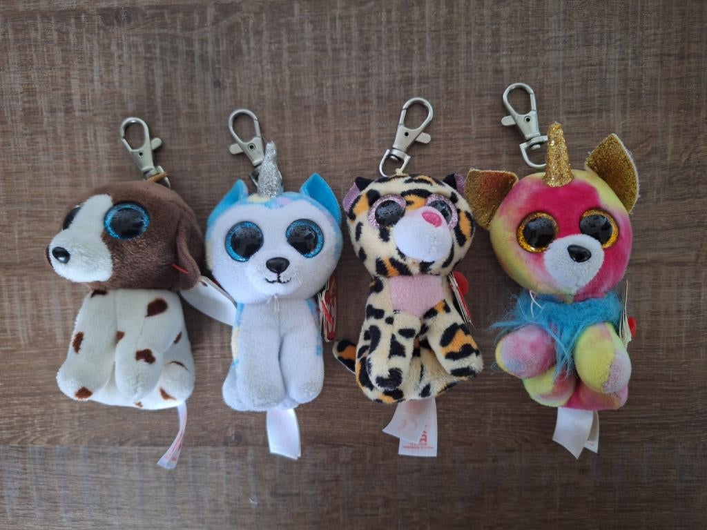 Set met 4 stuks TY sleutelhangers, Ophalen of Verzenden, Zo goed als nieuw