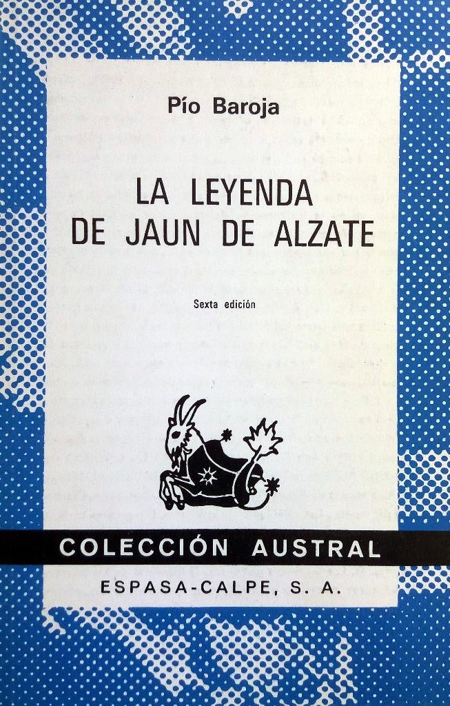 Pío Baroja - La leyenda de Jaun de Alzate (SPAANSTALIG), Boeken, Ophalen of Verzenden, Gelezen, Fictie