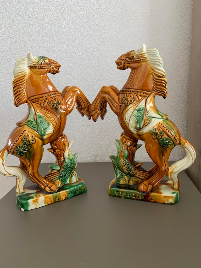 2x Paardensculptuur in Tang stijl, Ophalen of Verzenden