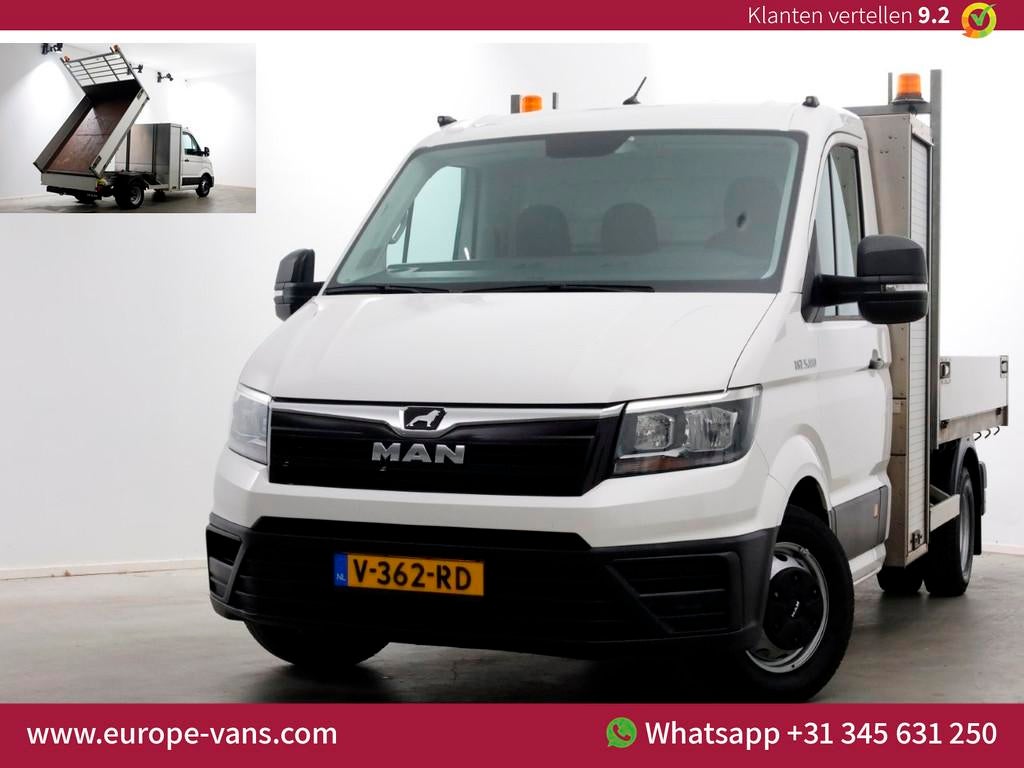 MAN TGE 5.180 2.0 177pk E6 L2H1 Kipper Dubbel Lucht Trekhaak, Auto's, Bestelauto's, Achterwielaandrijving, Gebruikt, Euro 6, 4 cilinders