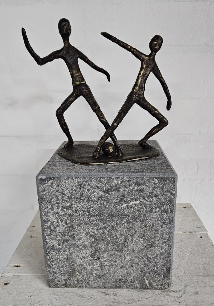 VOETBALLERS / BRONZEN BEELD / voetbal, Ophalen of Verzenden, Brons