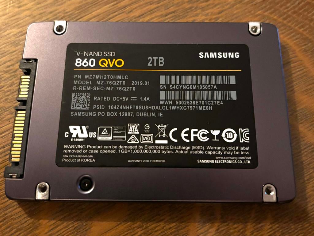 2TB Samsung 860 QVO SSD, Intern, 2TB, Ophalen of Verzenden, Zo goed als nieuw