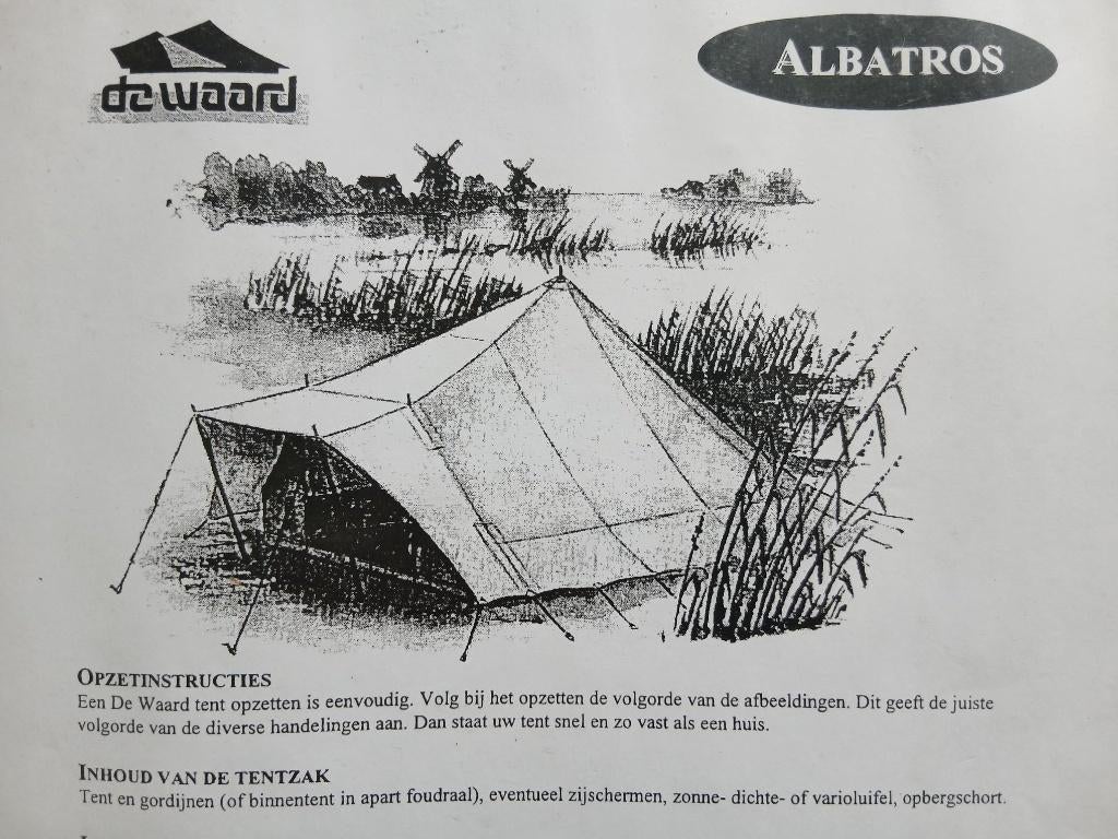 De Waard tent Albatros, Caravans en Kamperen, Tenten, Ophalen, Gebruikt, Tot en met 4