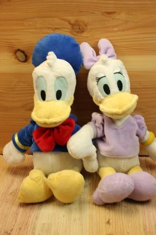 Knuffels Donald en Katrien Duck Disney, Ophalen of Verzenden, Donald Duck, Zo goed als nieuw, Knuffel