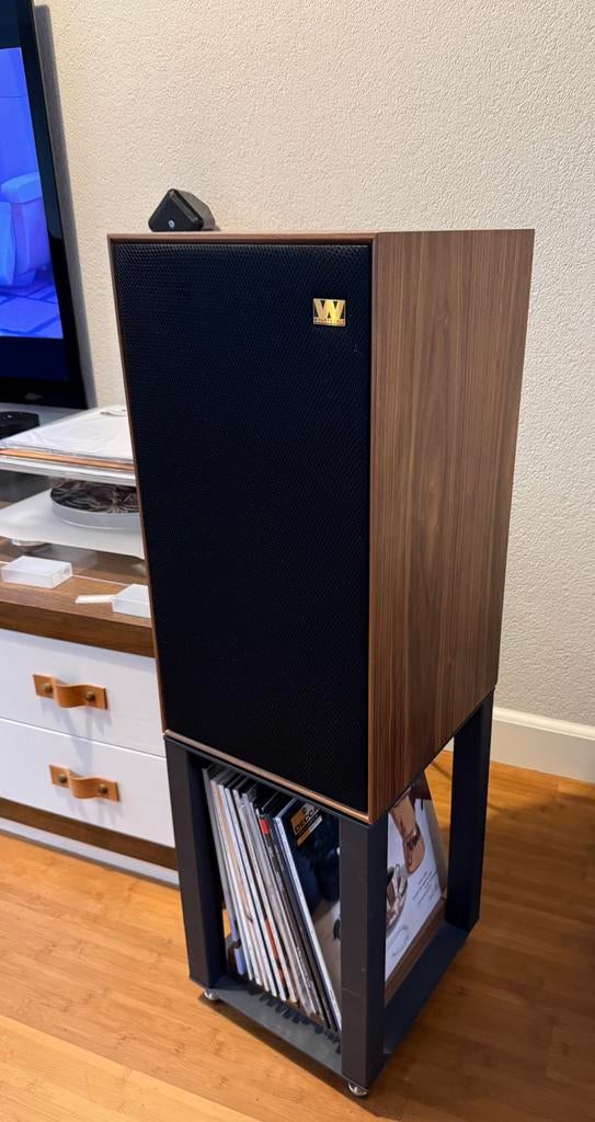 Wharfdale Linton Heritage 85 met stands walnoot, Audio, Tv en Foto, Luidsprekers, Zo goed als nieuw, Front, Rear of Stereo speakers