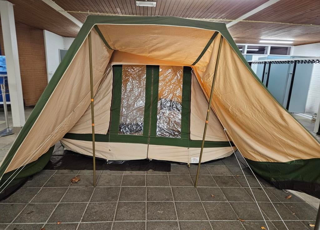 Esvo Stolp 4-persoons katoenen tent, Ophalen, Zo goed als nieuw, Tot en met 4