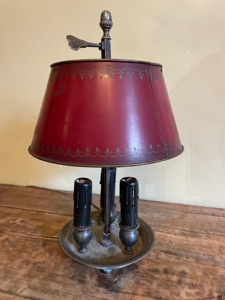 Bouillotte Lamp Tafellamp antiek Frans, Ophalen of Verzenden